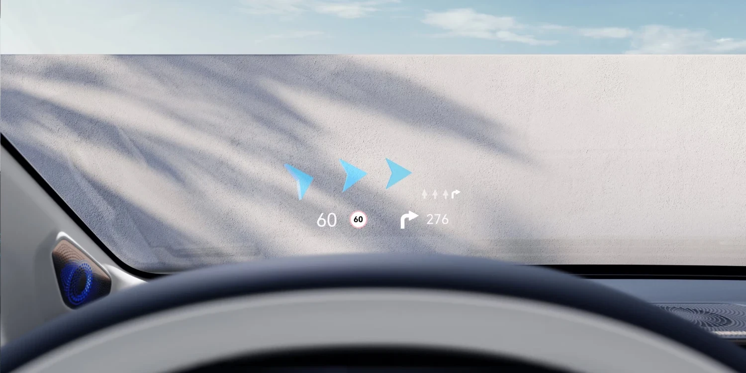 Pantalla HUD en el parabrisas - Zeekr Movelit